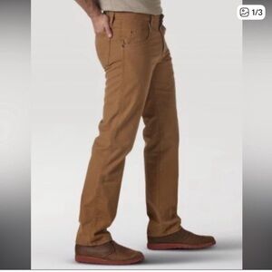 Wrangler Tan Cargo Pants Straight Leg Durable